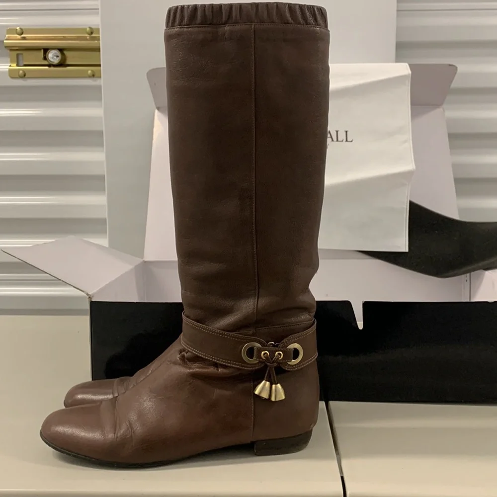 Melvin by Tandy Boots Women’s 7 Brown Leather Riding‎ Knee High Equestrian